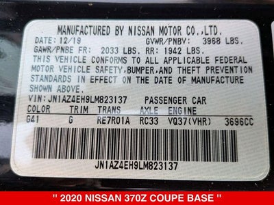 2020 Nissan 370Z Base