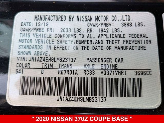 2020 Nissan 370Z Base