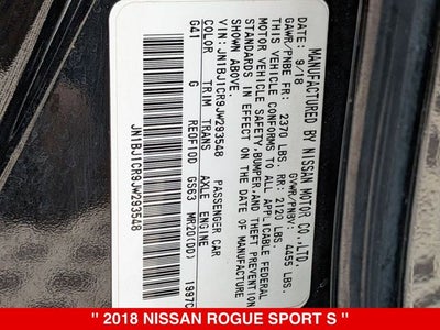 2018 Nissan Rogue Sport S AWD