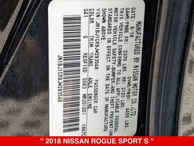 2018 Nissan Rogue Sport S AWD