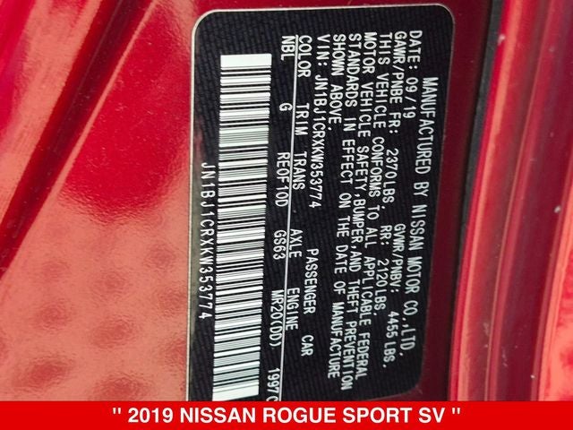 2019 Nissan Rogue Sport SV