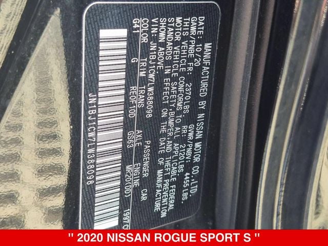 2020 Nissan Rogue Sport S