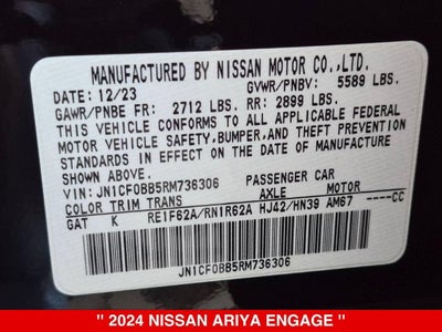 2024 Nissan Ariya ENGAGE e-4ORCE