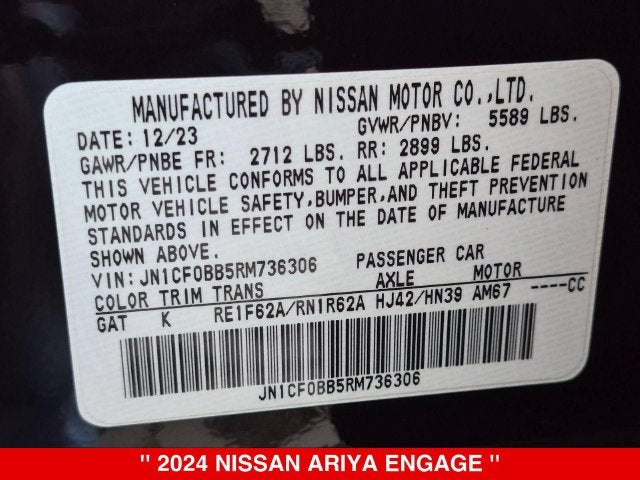 2024 Nissan Ariya ENGAGE e-4ORCE