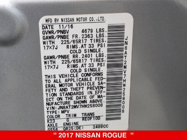 2017 Nissan Rogue S