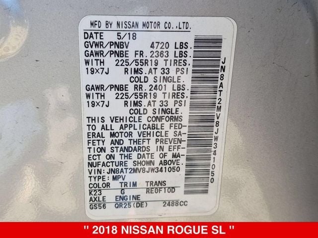 2018 Nissan Rogue SL Premium Platinum Package