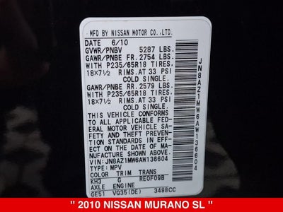 2010 Nissan Murano SL