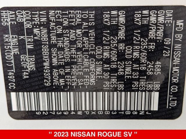 2023 Nissan Rogue SV