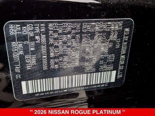 2026 Nissan Rogue Platinum