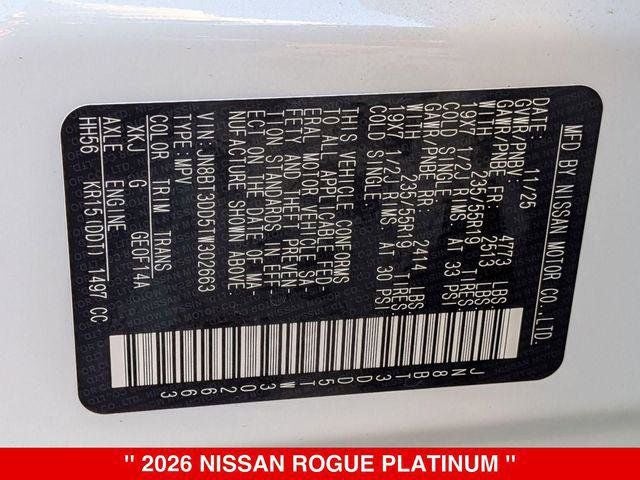 2026 Nissan Rogue Platinum