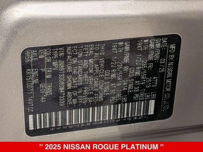2025 Nissan Rogue Platinum