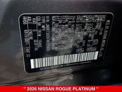 2026 Nissan Rogue Platinum