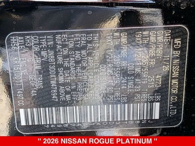 2026 Nissan Rogue Platinum