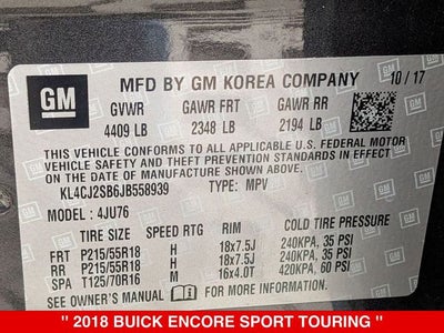 2018 Buick Encore Sport Touring