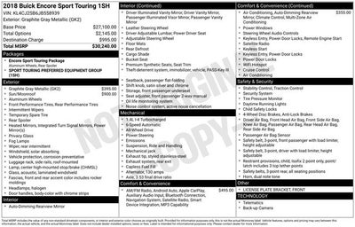 2018 Buick Encore Sport Touring