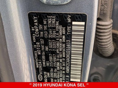 2019 Hyundai Kona SEL