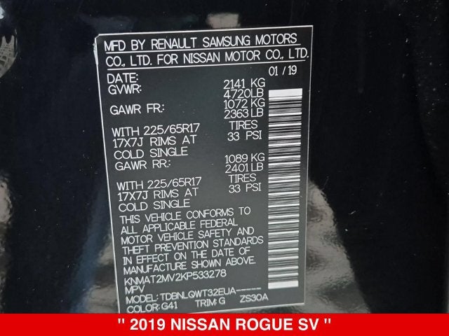 2019 Nissan Rogue SV