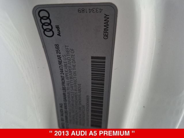 2013 Audi A5 2.0T Premium FrontTrak