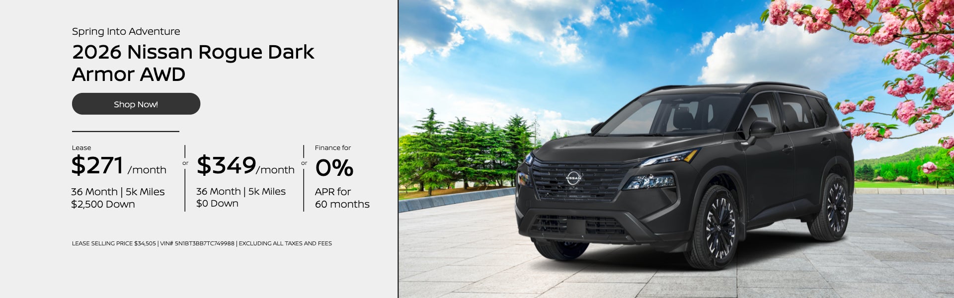 Spring Into Adventure 2026 Nissan Rogue Dark Armor AWD