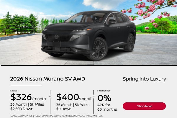 Spring Into Luxury 2026 Nissan Murano SV AWD