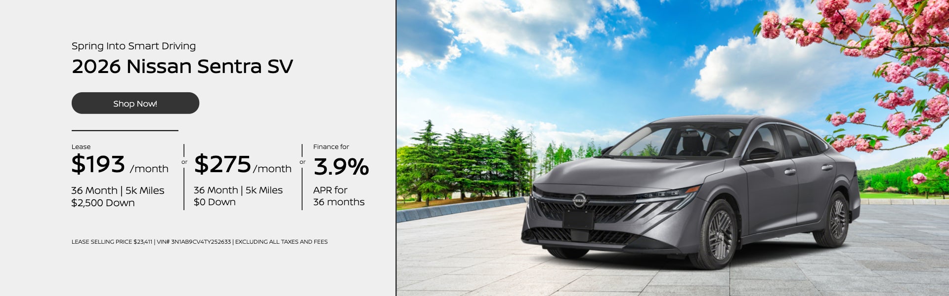 Spring Into Smart Driving 2026 Nissan Sentra SV