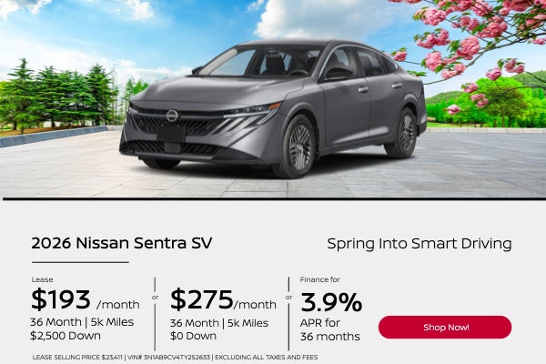 Spring Into Smart Driving 2026 Nissan Sentra SV