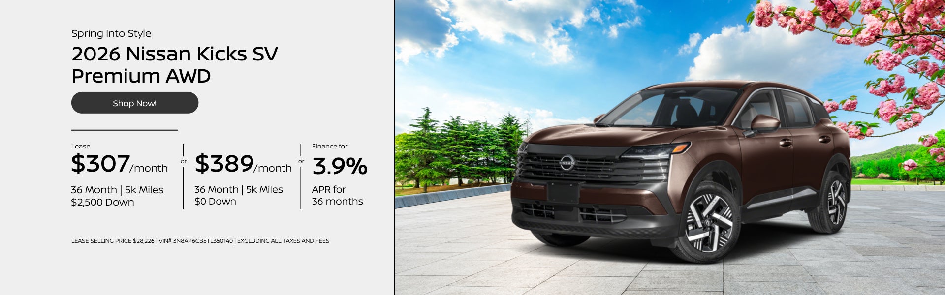 Spring Into Style 2026 Nissan Kicks SV Premium AWD