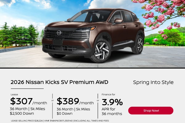 Spring Into Style 2026 Nissan Kicks SV Premium AWD